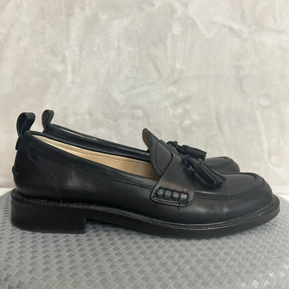 Sam Edelman Caylia Loafer Womens 8.5 M Black Leather Tassel Slip On Shoes Y2K